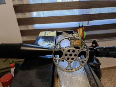 Se vende visor Falcon T50 FT 50 aumentos con la torreta y la rueda de paralelage sobredimensionadas usado 00