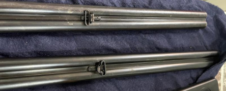 Por exceso de armas, vendo escopeta yuxtapuesta expulsora AYA 117 de 1962 con dos juegos de cañones, de 101