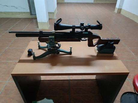 En venta carabina de hunting y de benchrest. Es una Steyr 110 hunting adaptada para realizar benchrest. 62