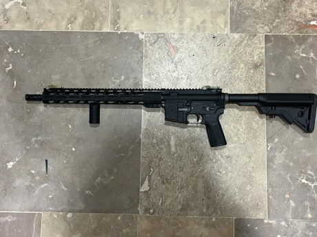 Buenos días,

Pongo en venta mi Radical en .300 BLK, 16’ de cañón, con toma de gases pistol. Tiene unos 02