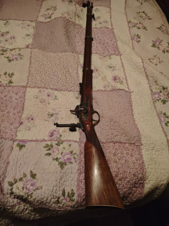 VENDO RIFLE Pedersoli whitworth calibre .451 con cañón hexagonal, diopter y túnel. Estado impecable del 02