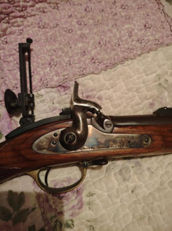 VENDO RIFLE Pedersoli whitworth calibre .451 con cañón hexagonal, diopter y túnel. Estado impecable del 11