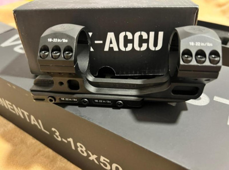 Vector Optics Continental 3-18x50

En perfecto estado comprado el 14 de agosto de este año, se entrega 10