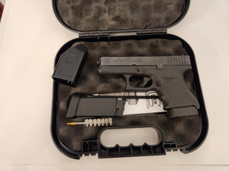 Se vende Glock36. 
Calibre 45ACP
Guiada en F. Se puede ver en Bilbao. 
400Euros. 01