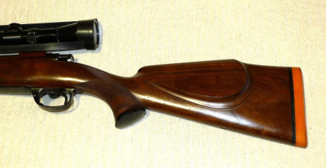 Vendo rifle Santa Barbara calibre .308 terminado por Diego Godoy, con culata de madera de nogal seleccionado 02