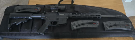 Vendo carabina Smith and wesson m&p15-22 sport red/Green dot en perfectas condiciones,  muy poco uso, 01