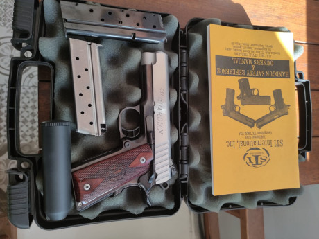 Vendo pistola  STI  Bull Barrel GUARDIAN,  9 mm Parabellum. Preciosa y precisa, apenas usada.
Precio 950 02