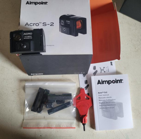 Vendo visor de punto rojo Aimpoint Acro S2 9moas nuevo no se ha llegado a montar lo compre para un rifle 02