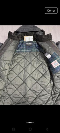 Chaqueta Barbour Sapper winter encerada verde oscuro, perfecta para cazar o estar a la intemperie en invierno,no 12