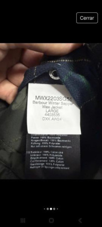 Chaqueta Barbour Sapper winter encerada verde oscuro, perfecta para cazar o estar a la intemperie en invierno,no 20