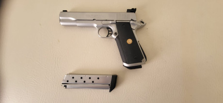 Se vende colt 1911 mkIV serie 80.
El calibre es el 9mm.
Precio 800 euros mas envio si lo hubiese.
Para 01