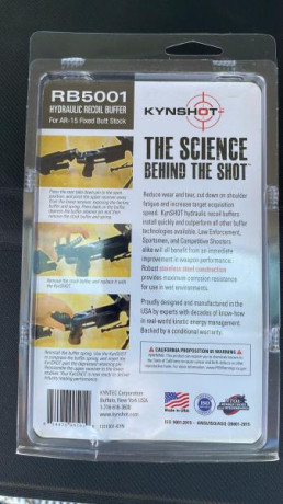 Vendo sistema de amortiguador para AR15 de culata fija.
Hidráulico para mejorar el retroceso, la precison...
Esta 01