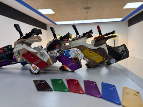 Placas de diseñadas para Steyr Evo 10E, encajan perfectamente en su sistema electrónico, fabricadas en 01