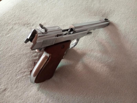 Vendo pistola marca STAR, modelo FR Sport, calibre .22lr, niquelada, toda de buen acero, de simple acción, 02