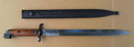Bayoneta modelo 1914 utilizada por el Ejército Sueco con la carabina Mauser de 6,5 mm m/1894-14. Esta 10