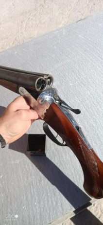 Vendo por no usarla, escopeta paralela calibre 12. 
Cañón 70cm, doble gatillo, expulsora, cañón 1 y 3 01