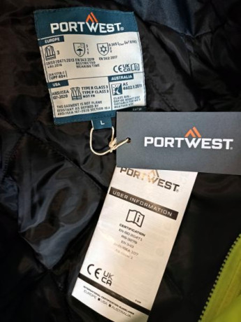 Vendo chaquetón  de alta visibilidad Portwest, nuevo sin uso, talla L pero creo que es talla americana 12