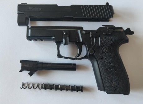 Se vende Sig Sauer P-228 con rail, en perfecto estado de funcionamiento, con un cargador y funda extracción 00