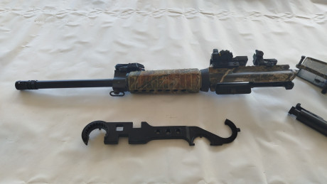 Vendo mi S&w camo 300Bk. Lo vendo por no usar , regalo funda táctica, punto rojo,alza y punto de mira, 91