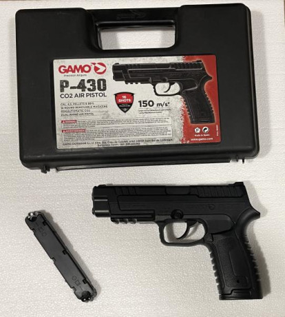 Pistola Gamo P-430 prácticamente sin uso, lleva años parada, pierde gas al disparar, tendrá alguna junta 00