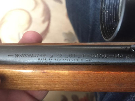Hola a todos compañeros,
Vendo un rifle Winchester Modelo 190 calibre 22 fabricado en USA. Este rifle 02