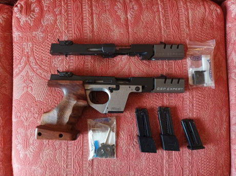 Buenas a todos.
Vendo pistola GSP EXPERT en calibre.22 con conversor del calibre.32.
La pistola y el conversor 11