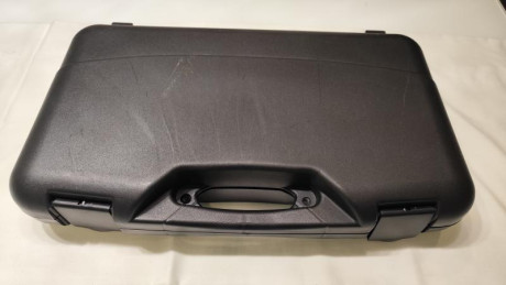 Vendo pistola Pardini, calibre 22LR, guiada en F, para tiro libre 50m:

   - Tiene un estuche no original 01