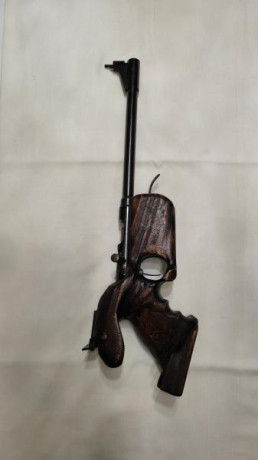 Vendo pistola Pardini, calibre 22LR, guiada en F, para tiro libre 50m:

   - Tiene un estuche no original 11