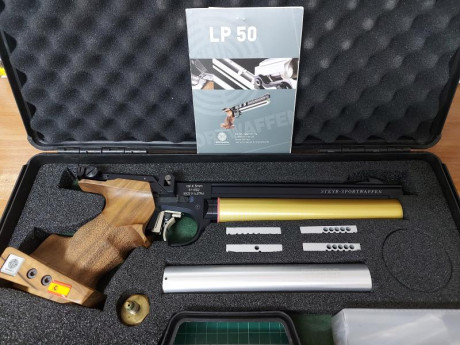 Por cese de la actividad deportiva vendo Pistola Steyr LP50 en perfecto estado. La talla de la cacha es 00