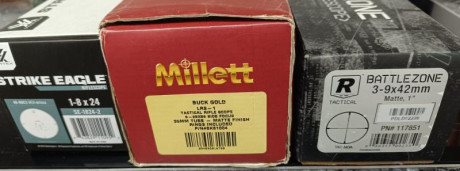 En venta varios visores por exceso

 Visor Millet LRS 6-25x56 Buck Shot
 
    Nuevo
    Retícula Mildot
 00