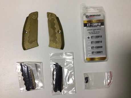 Hola a todos,

Vendo cachas de latón Eemann Tech largas (sin fannel) talla Small para CZ75, 75TS y Shadow2 00