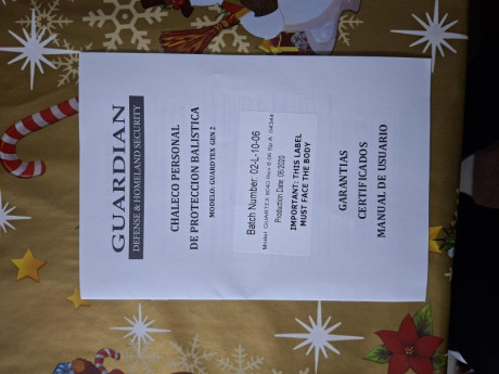 Vendo chaleco antibalas nuevo sin estrenar, nivel IIIA,  talla L, fecha de caducidad 2030, con funda de 00