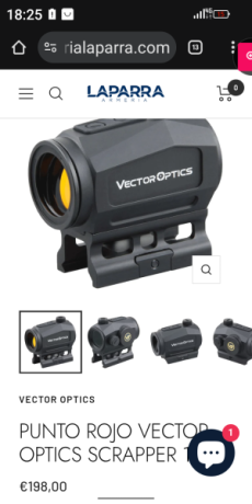 Visor de punto rojo Vector Optics Scrapper 1x25.

- Modelo SCRD-32 1x25.
- Diseño compacto y robusto.A 10