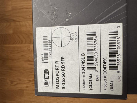 Visor Meopta Meosport R - blaser innomount

Visor Meopta Meosport R
3-15x50 RD
- como nuevo
- Factura 01