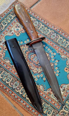 Daga de trinchera original marcada Puma Solingen, alemania WWII, fabricacion temprana, finales de los 00