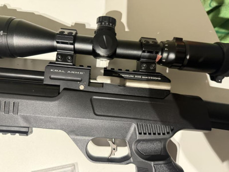 Hola, vendo Carabina-pistola Kral Puncher NP-01 REGULADA, cal. 25 (6,35), en estado impecable, con muy 02