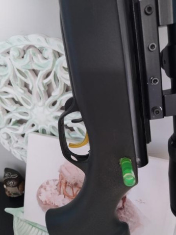 Modificada,buscando maxima presicion,cañon, enfundado en fibra de carbono y culata recortados,guias de 01