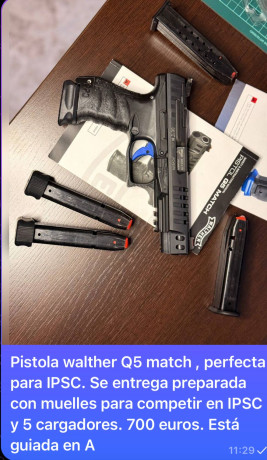 Un compañero vende la whalter pdq Q5 Match a muy buen precio 700 más portes si alguno os interesa os paso 00