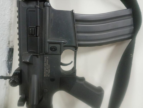 Hola! Pongo en venta mi Réplica M4 eléctrico, de la Marca Cybergun.
Es full metal, todo el cuerpo de la 00