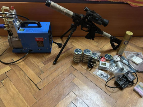 Vendo todo lo que se ve edgun leshiy 6,36 con  regulador huma y canon largo , visor diurno/nocturno con 00