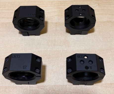 Buenas tardes
Vendo estos dos conjuntos de anillas para visor
Diámetro tubo: 30mm
H:30mm
Aptas para carril 01