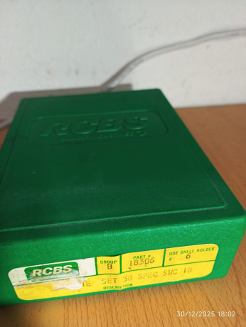 VENDO DIES MARCA RCBS DEL CALIBRE 38 SWC 
ESTAN COMPLETAMENTE NUEVOS YA QUE NO USO ESE CALIBRE Y LOS COMPRÉ 01