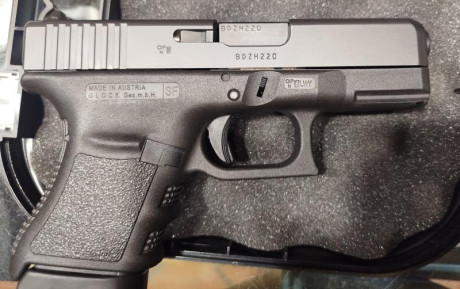   Hola, por necesidad de cupo, pongo a la venta una magnífica Glock 30S en calibre .45 acp. Armazón SF 20