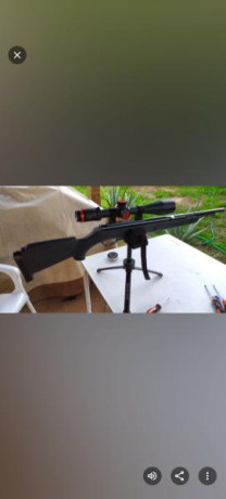 Modificada,buscando maxima presicion,cañon, enfundado en fibra de carbono y culata recortados,guias de 70