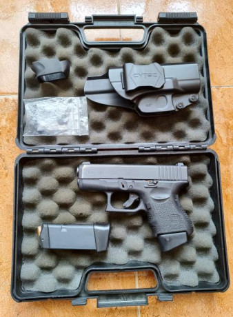 Cambio Glock 26 Gen 3 por Glock 17 Gen 3 en similares condiciones.
Miras metalicas con tritio marca Glock, 00