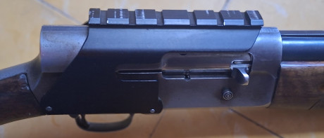 Escopeta semiautomática Browning Auto 5 de muelles cal. 12 / 70 con cañón adicional de bala.
  
-	Cañón 00