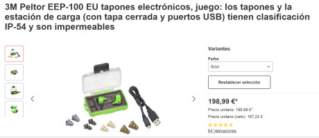 Buenas, cuando tiro con pistola uso unos cascos 3M Peltor electronicos que van perfectos, pero con carabina 00