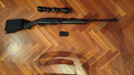 Buenas, se vende rifle, remington semiautomático, tendrá aprox 20 tiros, completamente nuevo, impecable, 02