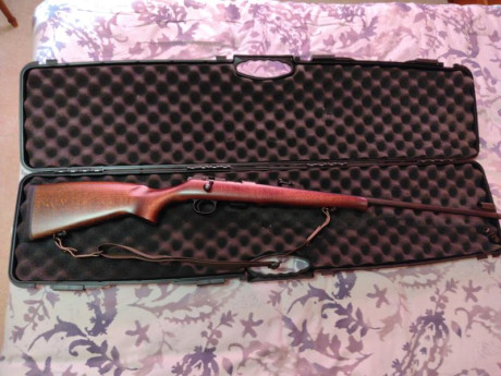 VENDIDA
Se vende Carabina CZ 457 Training.
Calibre 22lr.
Con culata de madera de haya lacada. 
Correa 01