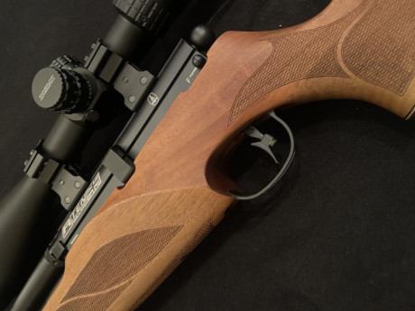 Se vende PCP Bsa R10 del calibre 4,5 Regulada Wallnut Carabina
Pack ( Carabina + Visor + Bipode + Funda 01